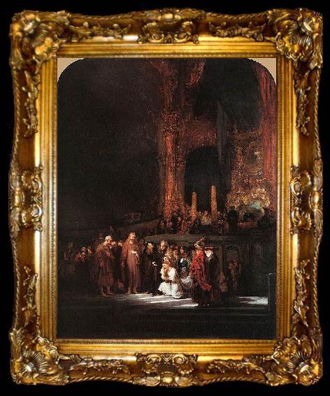 framed  Rembrandt Peale The Woman taken in Adultery, ta009-2